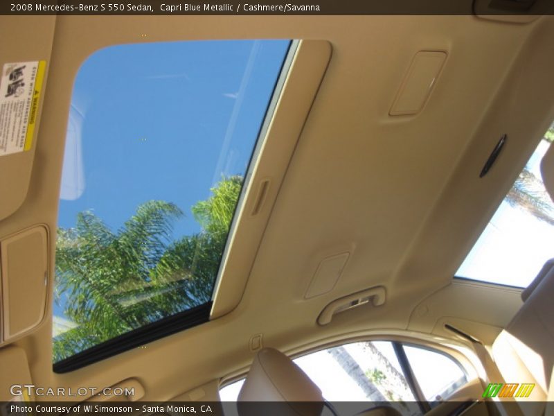 Capri Blue Metallic / Cashmere/Savanna 2008 Mercedes-Benz S 550 Sedan