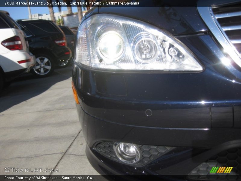 Capri Blue Metallic / Cashmere/Savanna 2008 Mercedes-Benz S 550 Sedan