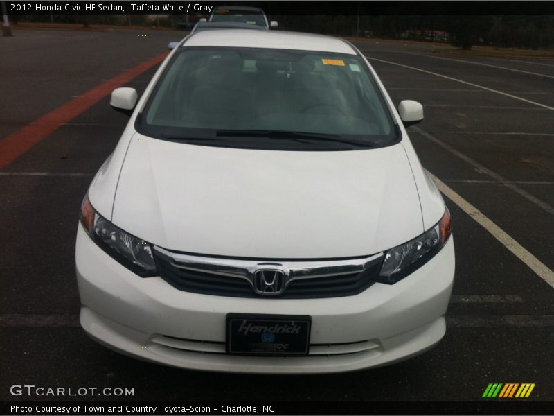 Taffeta White / Gray 2012 Honda Civic HF Sedan