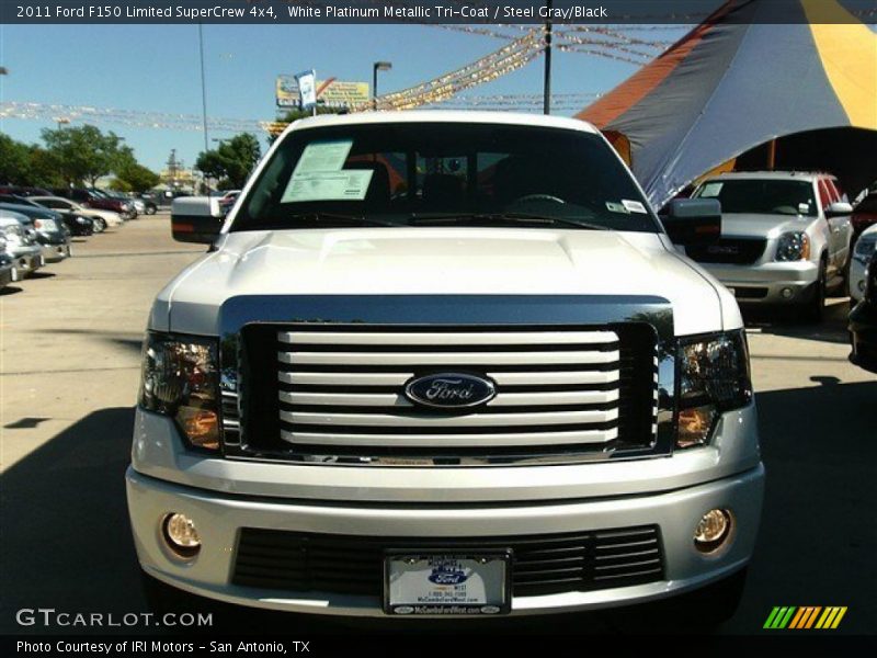 White Platinum Metallic Tri-Coat / Steel Gray/Black 2011 Ford F150 Limited SuperCrew 4x4