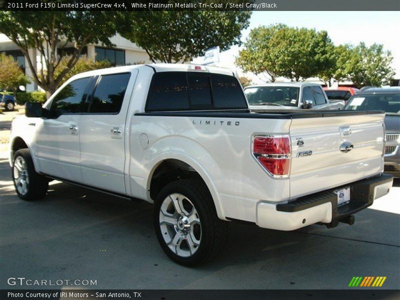 White Platinum Metallic Tri-Coat / Steel Gray/Black 2011 Ford F150 Limited SuperCrew 4x4