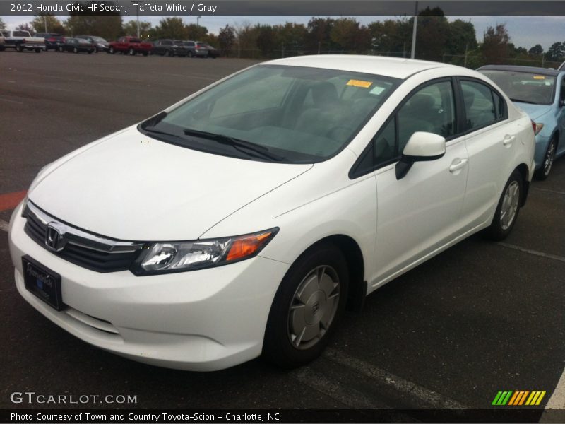 Taffeta White / Gray 2012 Honda Civic HF Sedan