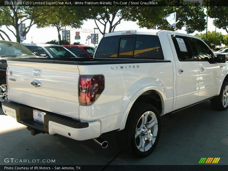 White Platinum Metallic Tri-Coat / Steel Gray/Black 2011 Ford F150 Limited SuperCrew 4x4