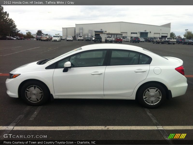 Taffeta White / Gray 2012 Honda Civic HF Sedan