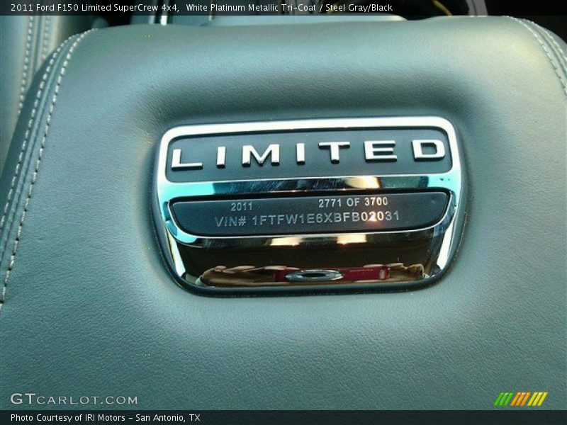 White Platinum Metallic Tri-Coat / Steel Gray/Black 2011 Ford F150 Limited SuperCrew 4x4