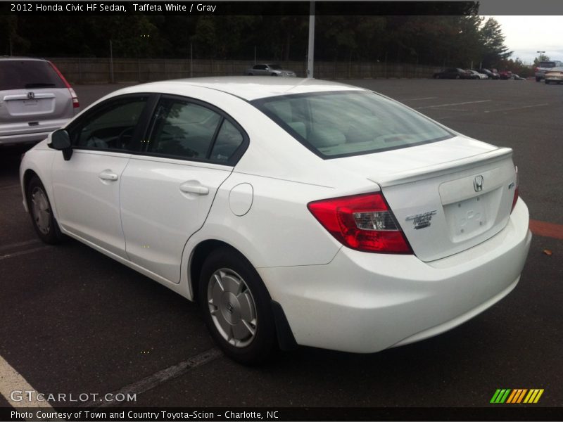 Taffeta White / Gray 2012 Honda Civic HF Sedan
