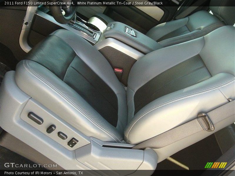White Platinum Metallic Tri-Coat / Steel Gray/Black 2011 Ford F150 Limited SuperCrew 4x4