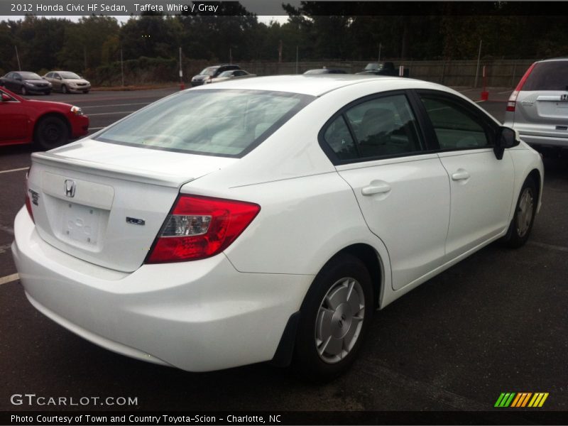 Taffeta White / Gray 2012 Honda Civic HF Sedan