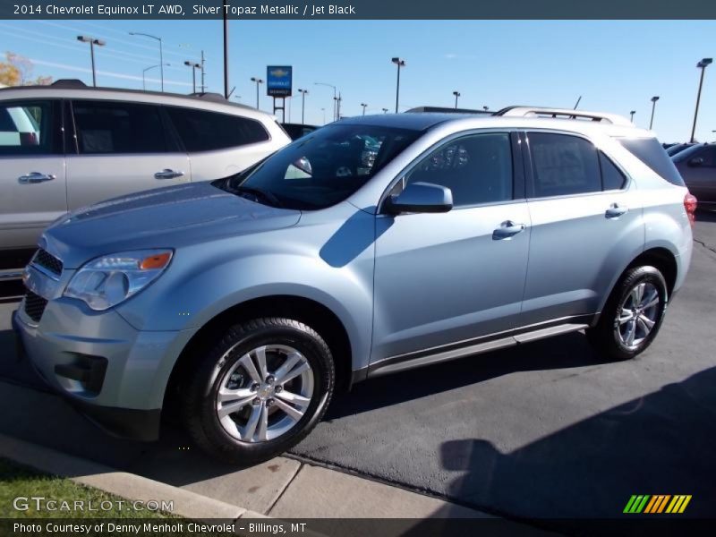 Silver Topaz Metallic / Jet Black 2014 Chevrolet Equinox LT AWD