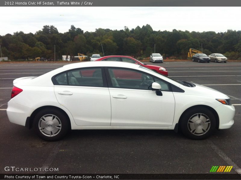 Taffeta White / Gray 2012 Honda Civic HF Sedan