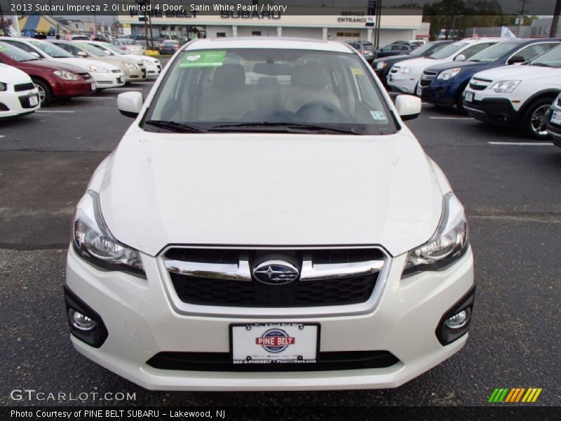Satin White Pearl / Ivory 2013 Subaru Impreza 2.0i Limited 4 Door