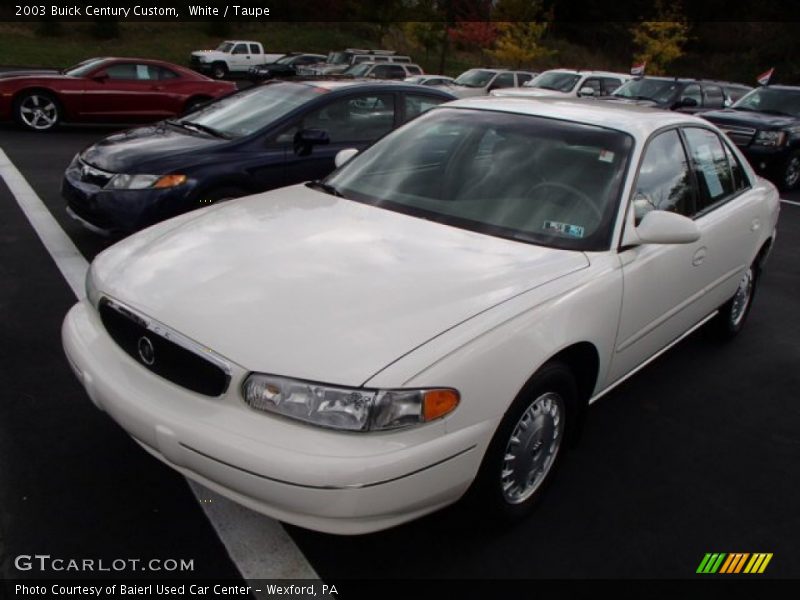 White / Taupe 2003 Buick Century Custom