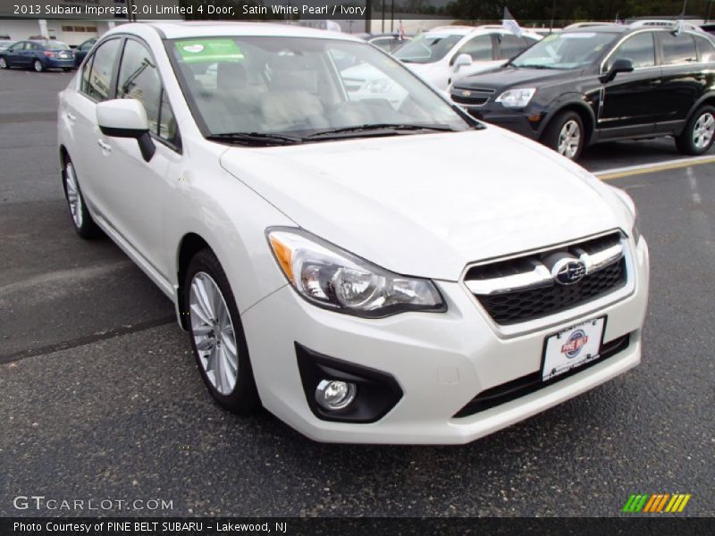 Satin White Pearl / Ivory 2013 Subaru Impreza 2.0i Limited 4 Door