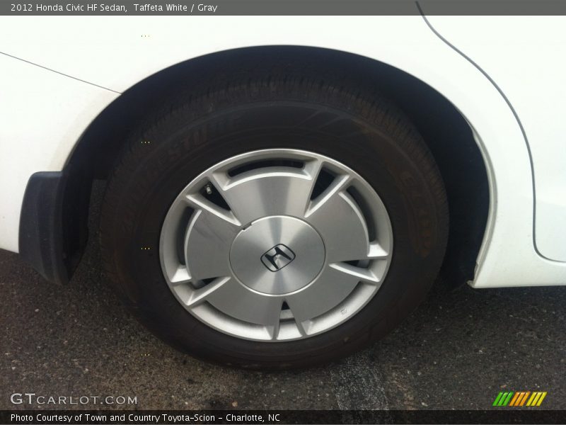 Taffeta White / Gray 2012 Honda Civic HF Sedan