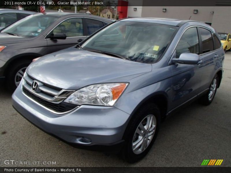 Glacier Blue Metallic / Black 2011 Honda CR-V EX-L 4WD