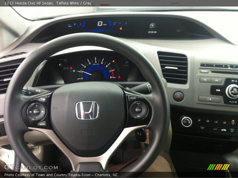 Taffeta White / Gray 2012 Honda Civic HF Sedan