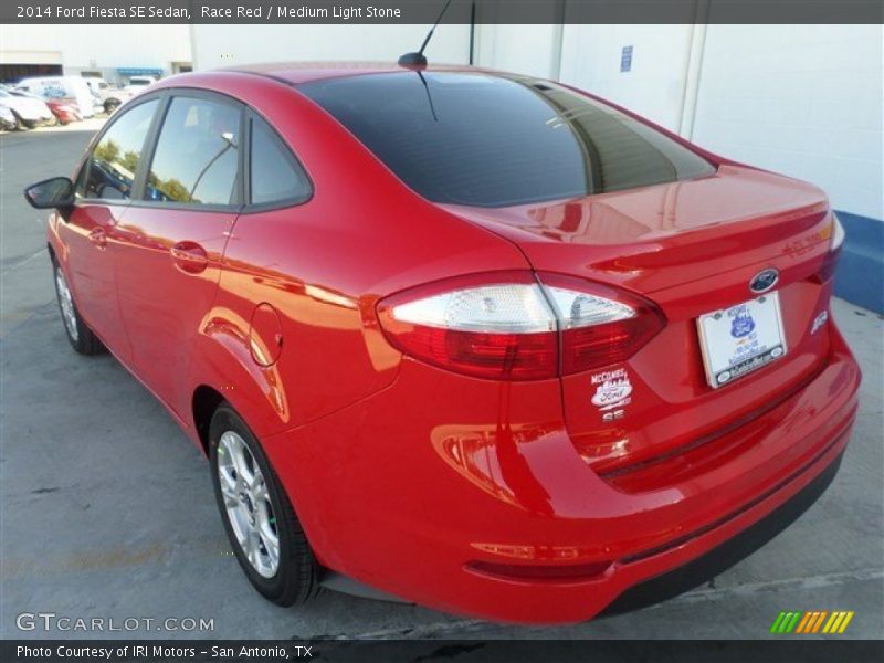 Race Red / Medium Light Stone 2014 Ford Fiesta SE Sedan