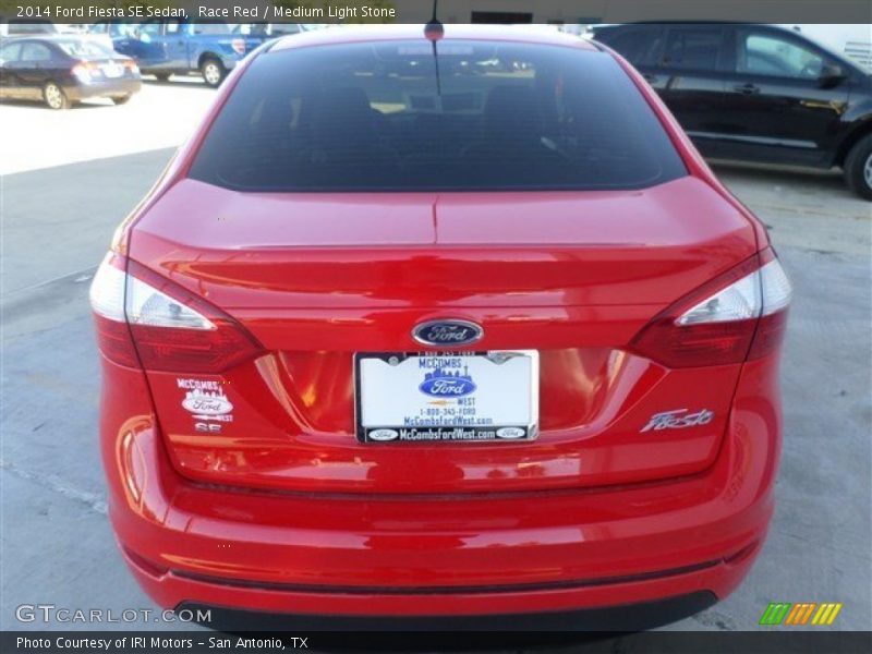 Race Red / Medium Light Stone 2014 Ford Fiesta SE Sedan