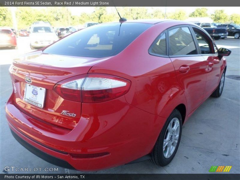 Race Red / Medium Light Stone 2014 Ford Fiesta SE Sedan