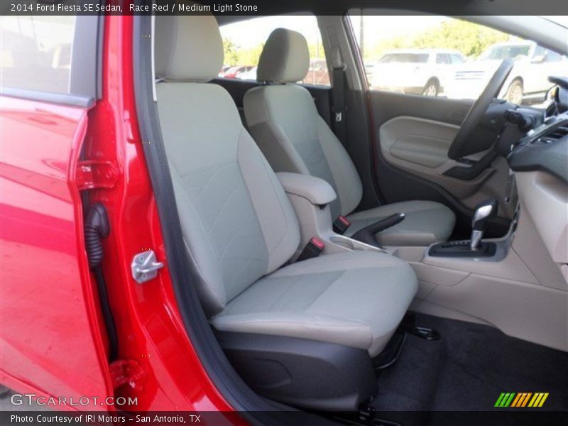 Race Red / Medium Light Stone 2014 Ford Fiesta SE Sedan