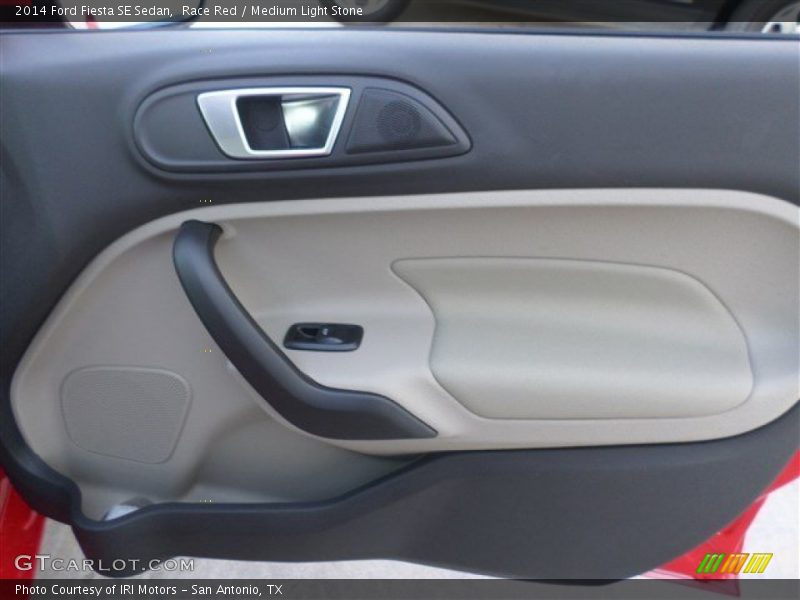 Race Red / Medium Light Stone 2014 Ford Fiesta SE Sedan