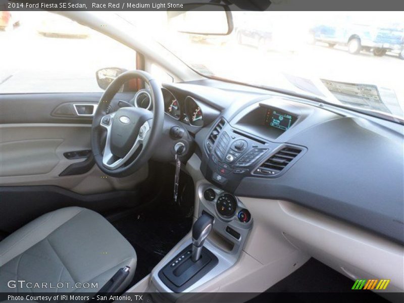 Race Red / Medium Light Stone 2014 Ford Fiesta SE Sedan