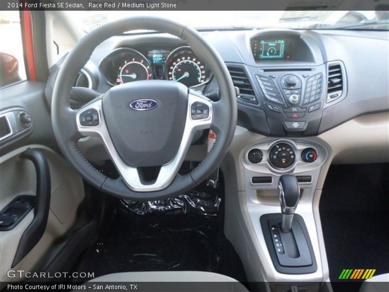Race Red / Medium Light Stone 2014 Ford Fiesta SE Sedan