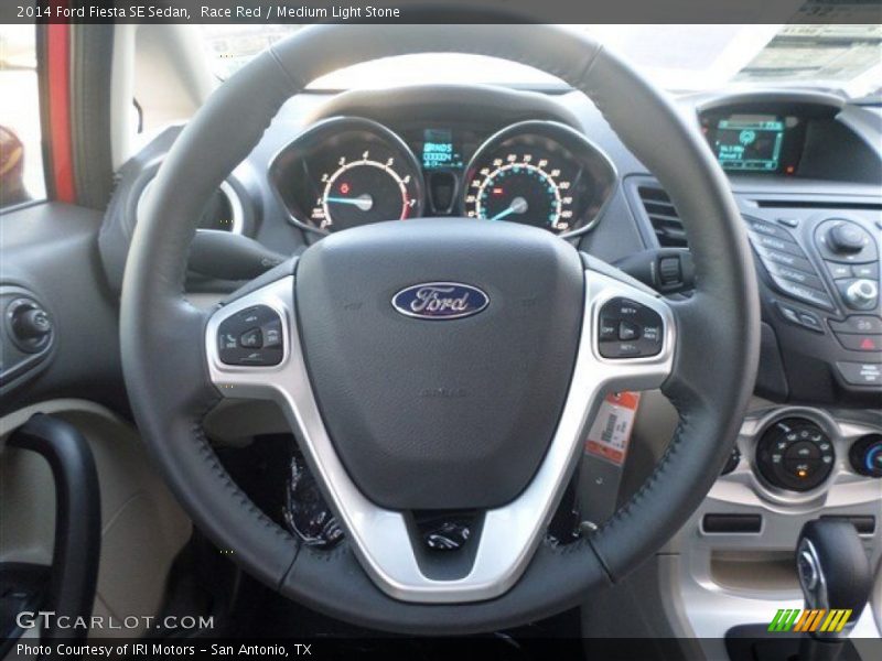 Race Red / Medium Light Stone 2014 Ford Fiesta SE Sedan