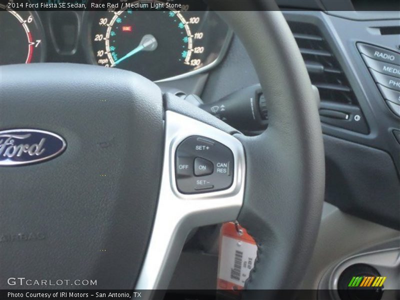 Race Red / Medium Light Stone 2014 Ford Fiesta SE Sedan