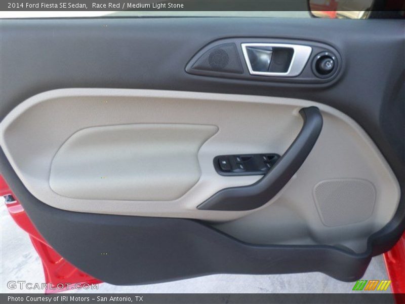 Race Red / Medium Light Stone 2014 Ford Fiesta SE Sedan