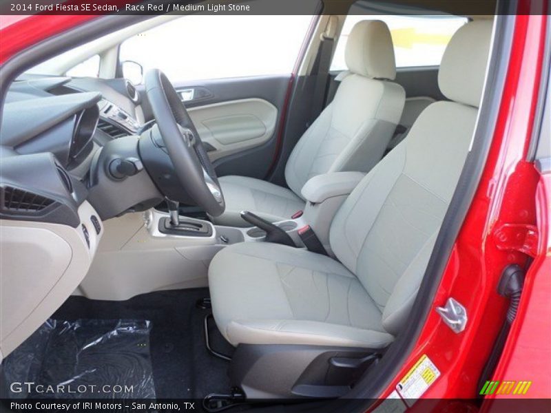 Race Red / Medium Light Stone 2014 Ford Fiesta SE Sedan