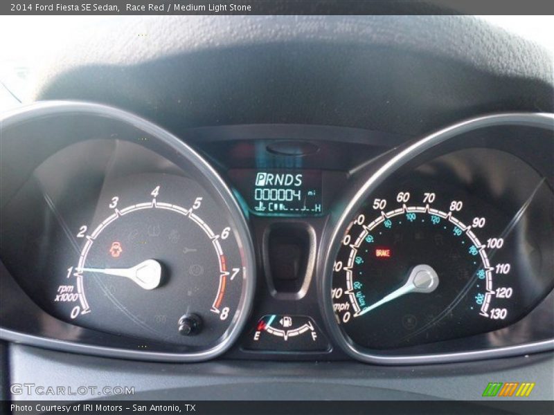 Race Red / Medium Light Stone 2014 Ford Fiesta SE Sedan