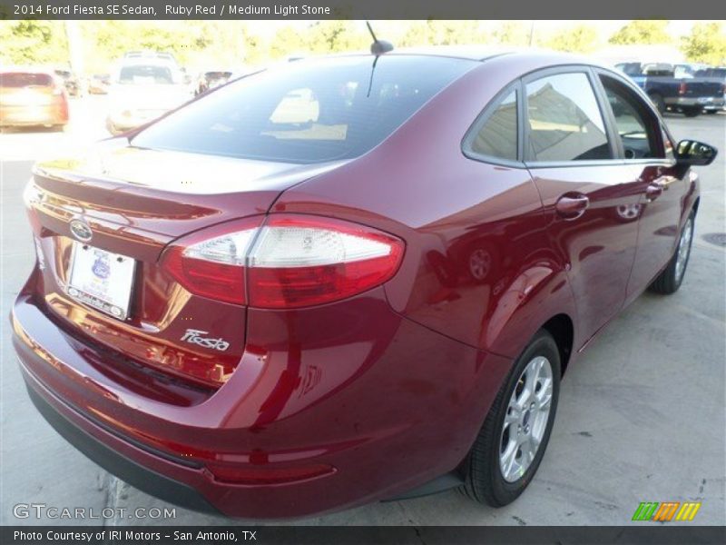 Ruby Red / Medium Light Stone 2014 Ford Fiesta SE Sedan