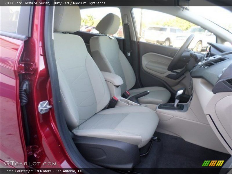 Ruby Red / Medium Light Stone 2014 Ford Fiesta SE Sedan