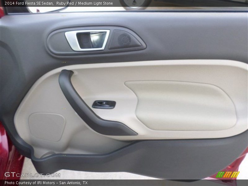 Ruby Red / Medium Light Stone 2014 Ford Fiesta SE Sedan