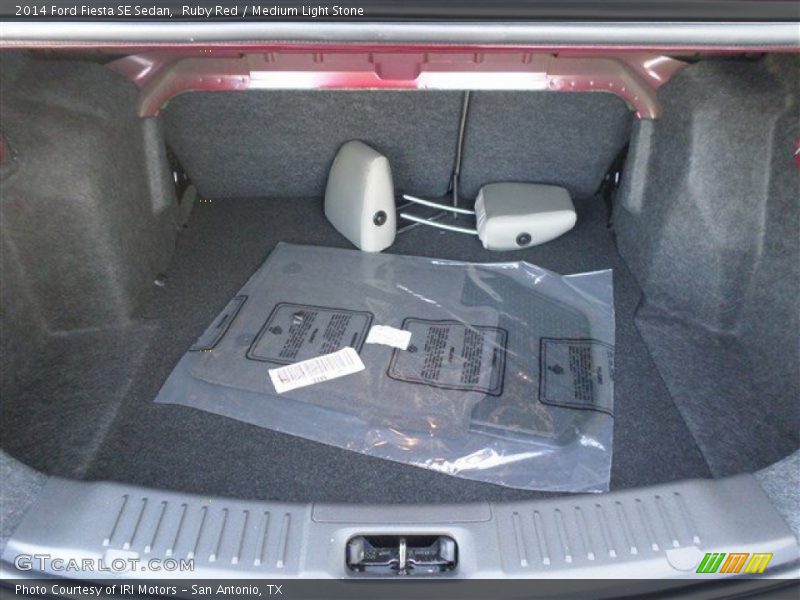 Ruby Red / Medium Light Stone 2014 Ford Fiesta SE Sedan