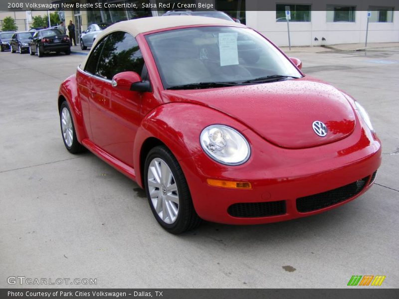 Salsa Red / Cream Beige 2008 Volkswagen New Beetle SE Convertible