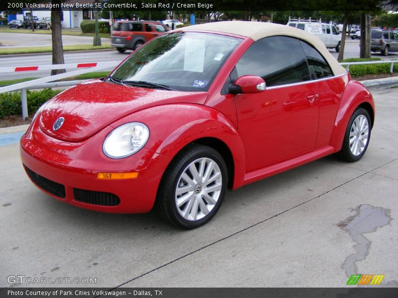 Salsa Red / Cream Beige 2008 Volkswagen New Beetle SE Convertible