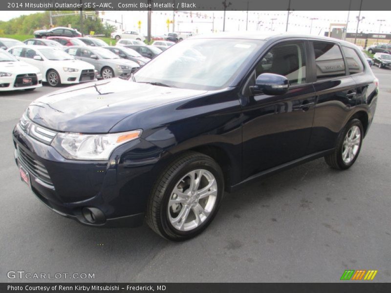 Cosmic Blue Metallic / Black 2014 Mitsubishi Outlander SE S-AWC