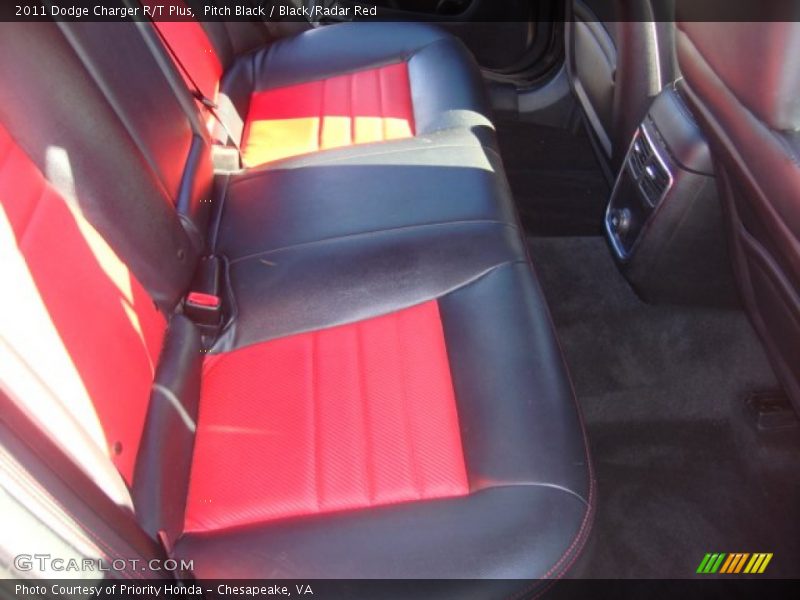 Pitch Black / Black/Radar Red 2011 Dodge Charger R/T Plus