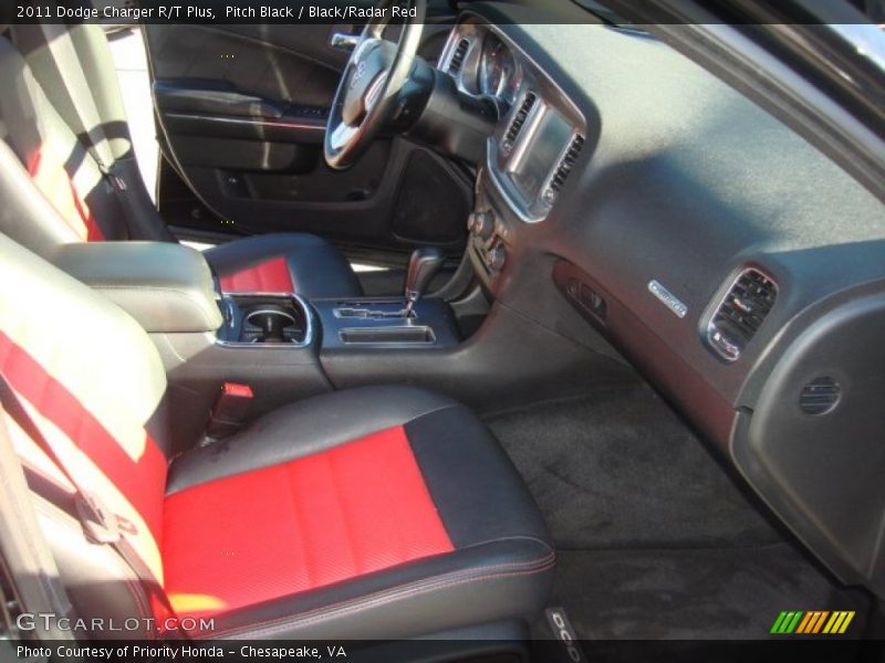 Pitch Black / Black/Radar Red 2011 Dodge Charger R/T Plus