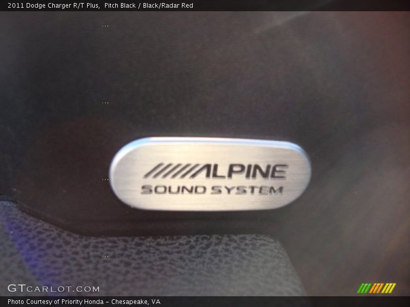 Pitch Black / Black/Radar Red 2011 Dodge Charger R/T Plus