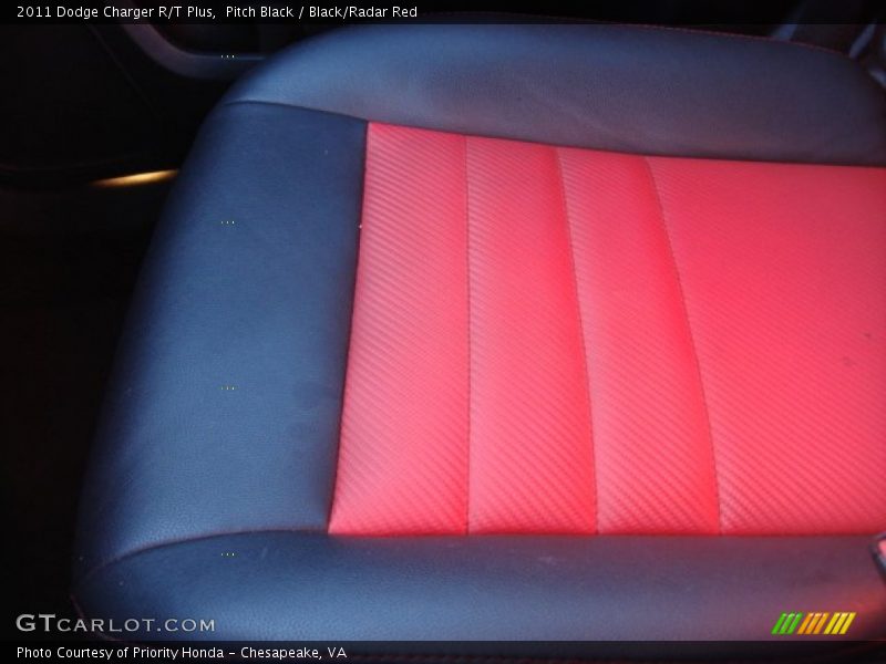 Pitch Black / Black/Radar Red 2011 Dodge Charger R/T Plus