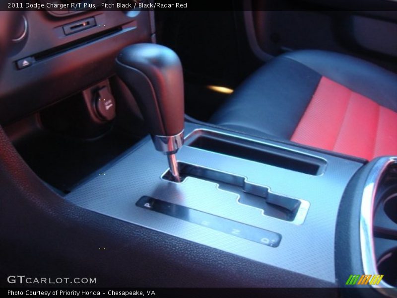 Pitch Black / Black/Radar Red 2011 Dodge Charger R/T Plus