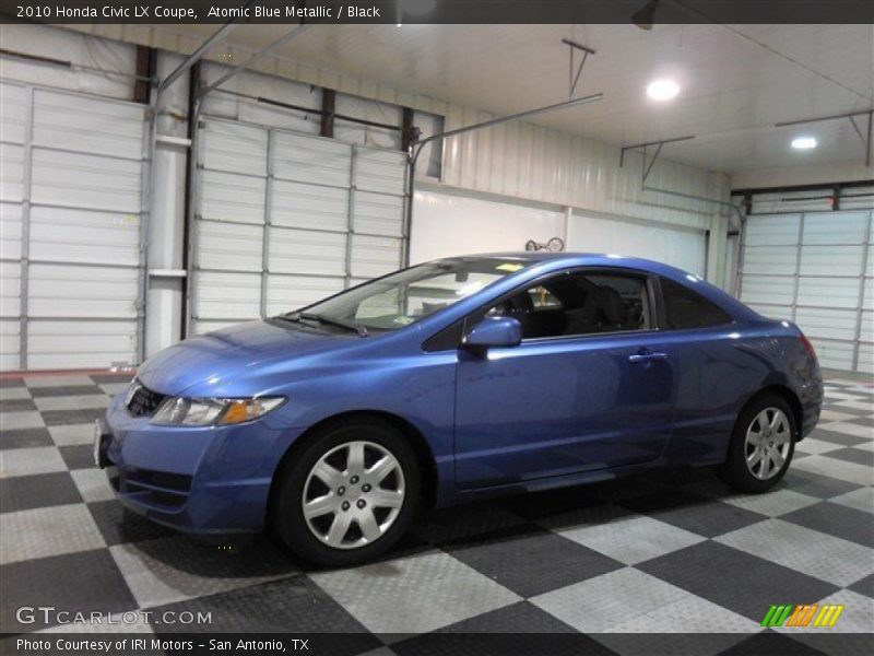 Atomic Blue Metallic / Black 2010 Honda Civic LX Coupe