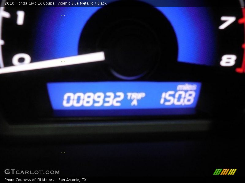 Atomic Blue Metallic / Black 2010 Honda Civic LX Coupe