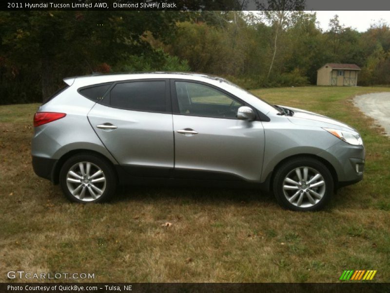 Diamond Silver / Black 2011 Hyundai Tucson Limited AWD