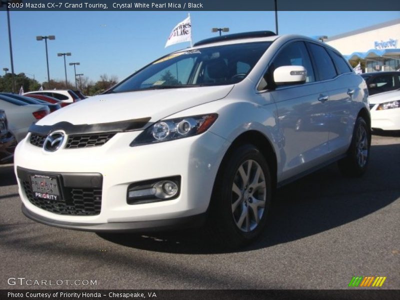 Crystal White Pearl Mica / Black 2009 Mazda CX-7 Grand Touring