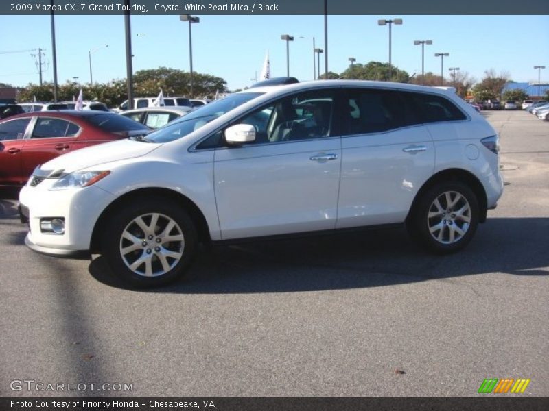 Crystal White Pearl Mica / Black 2009 Mazda CX-7 Grand Touring