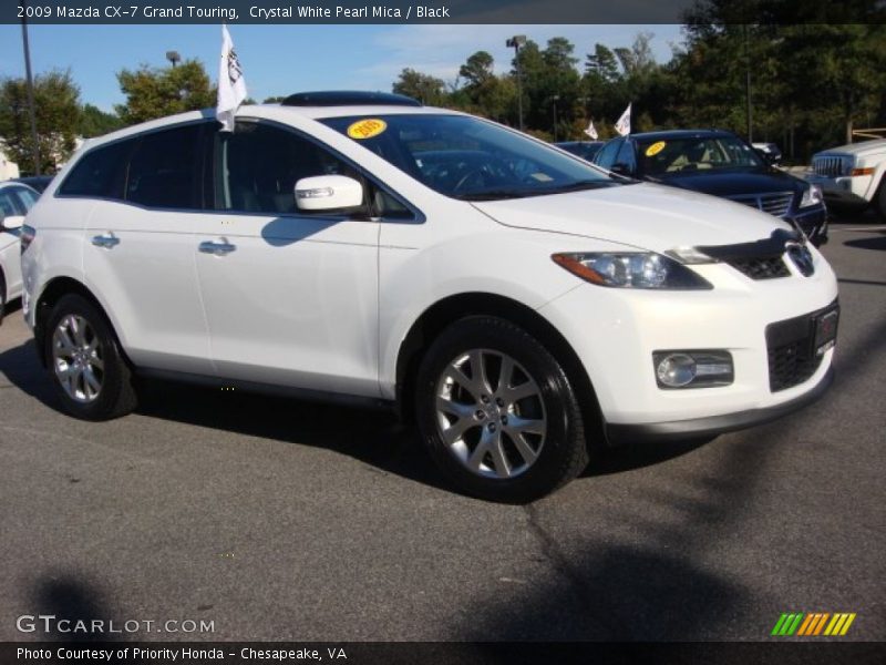 Crystal White Pearl Mica / Black 2009 Mazda CX-7 Grand Touring